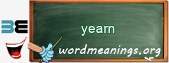 WordMeaning blackboard for yearn